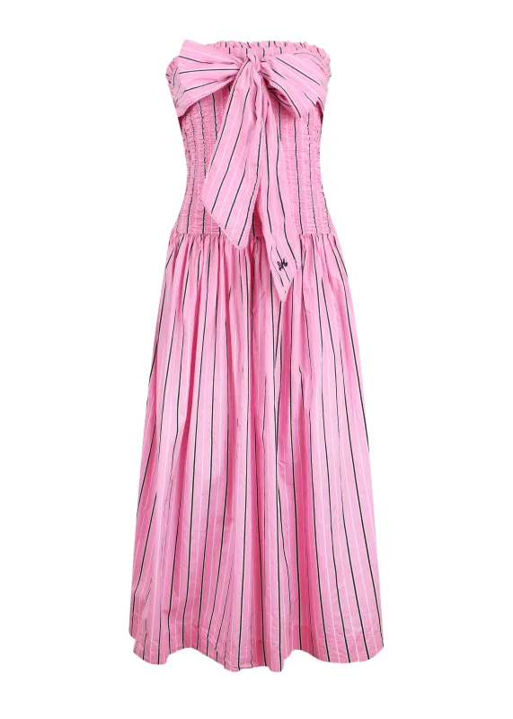 Mia Midi Dress Pink Stripes sold by Sand Dollar