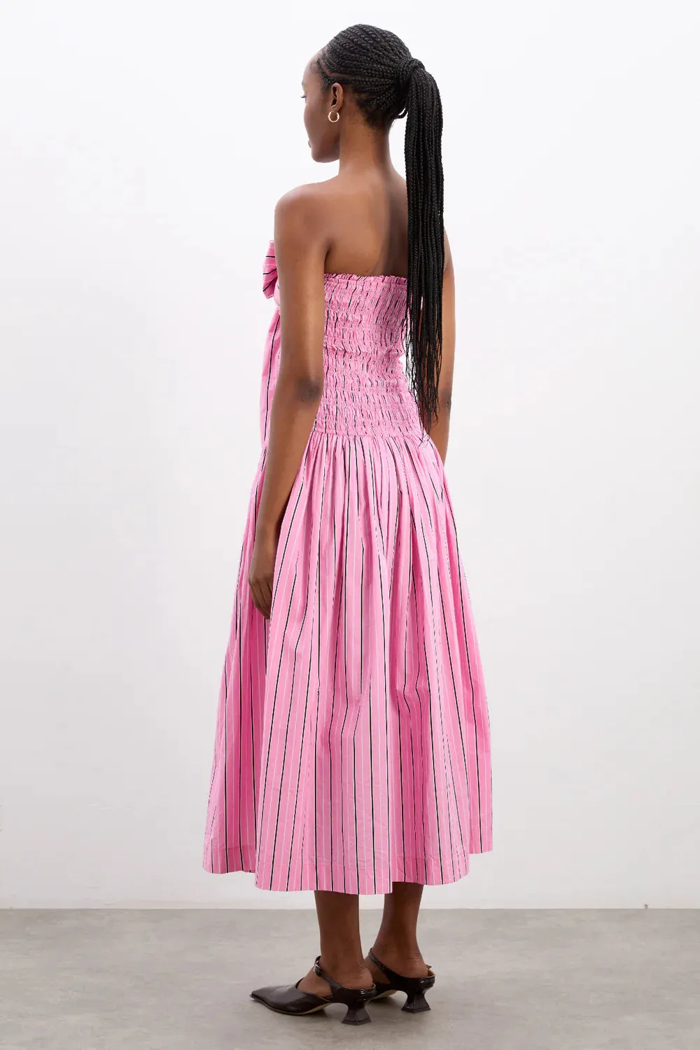 Mia Midi Dress Pink Stripes sold by Sand Dollar product image thumbnail 4
