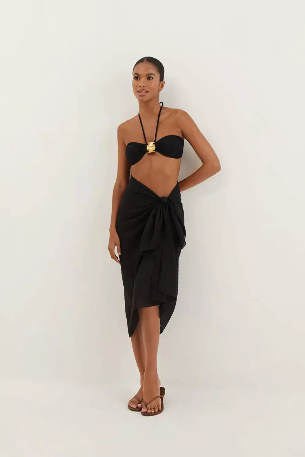 Solid Sarong Black sold by Sand Dollar product image thumbnail 2