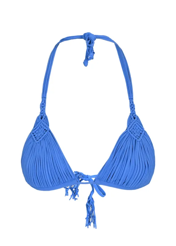 Mila Triangle Top Blueberry sold by Sand Dollar