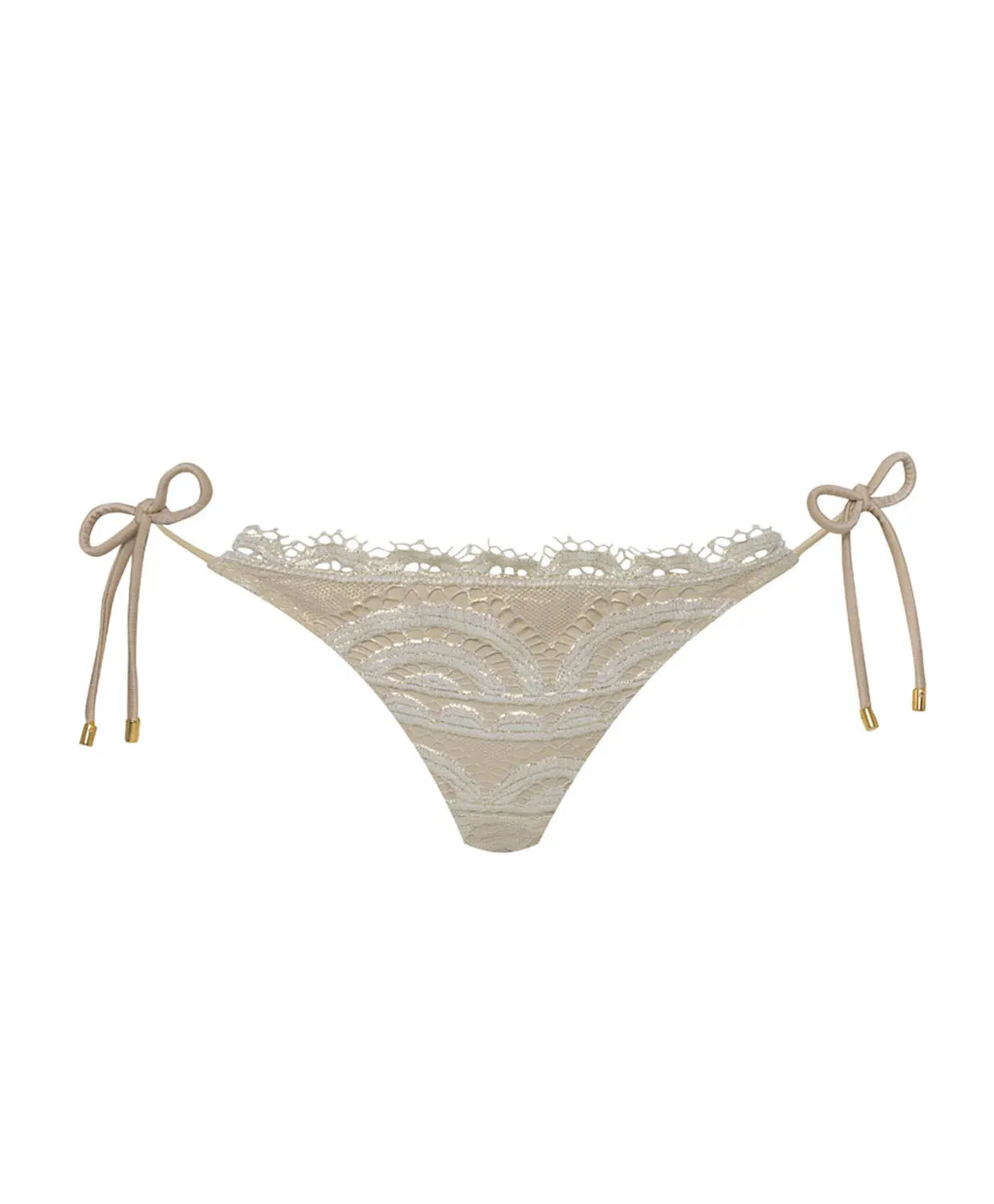Lace Tie Teeny Bottom Vanilla sold by Sand Dollar