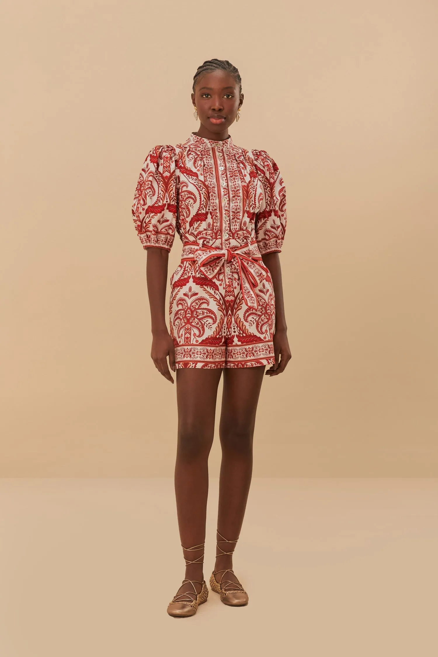 Tropical Cameo Off-White Romper sold by Sand Dollar product image thumbnail 5