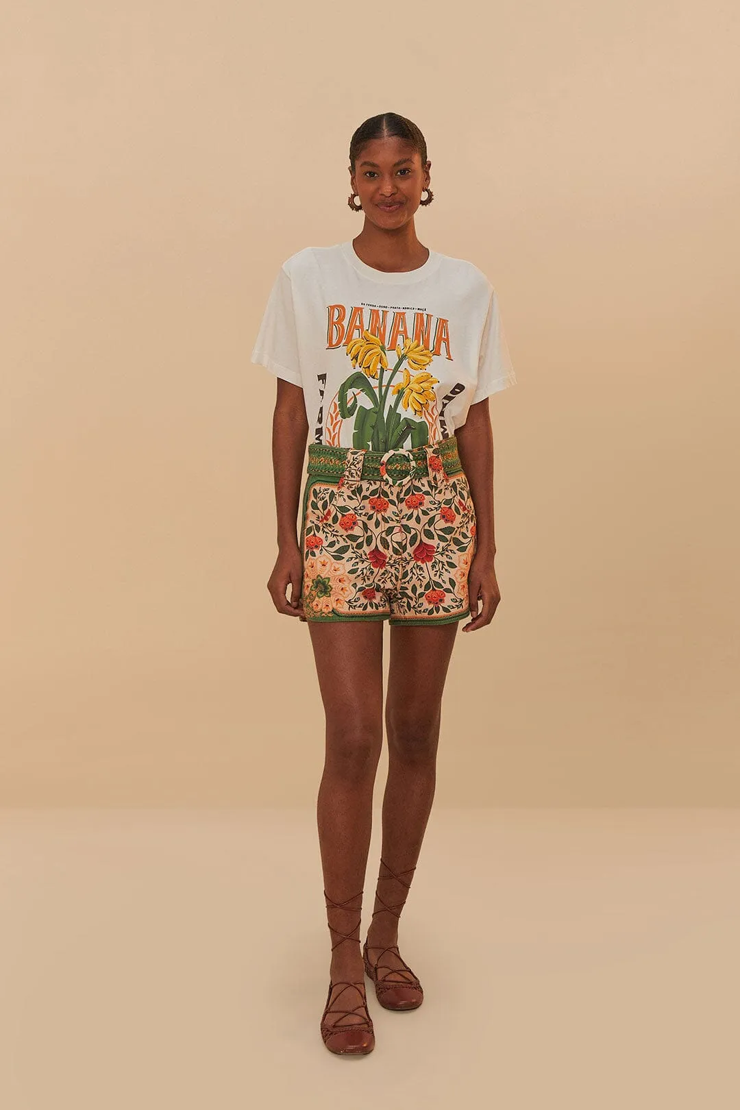 Off White Banana Cocina Relaxed T-Shirt sold by Sand Dollar product image thumbnail 3