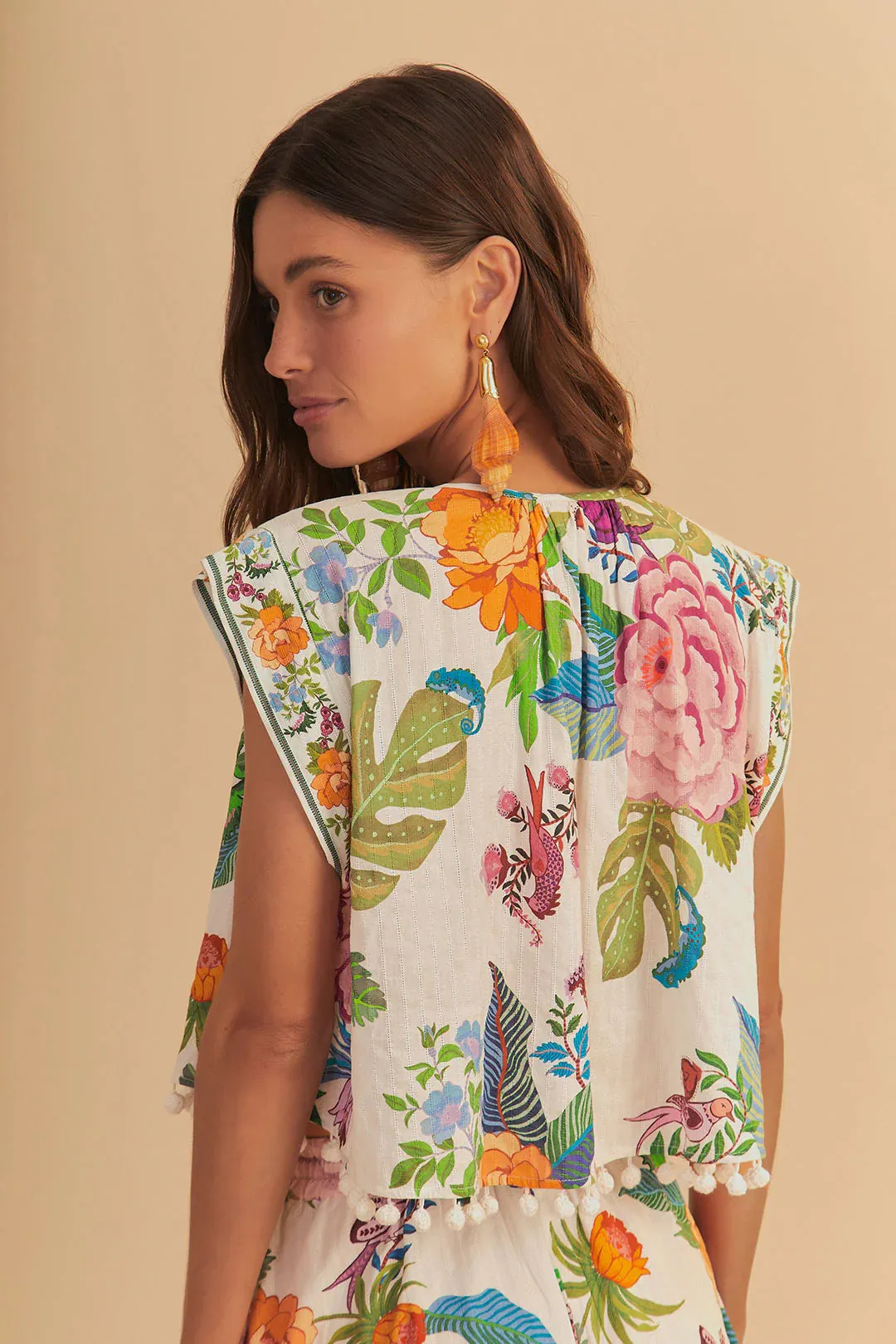 Off White Sweet Bloom Blouse sold by Sand Dollar product image thumbnail 2