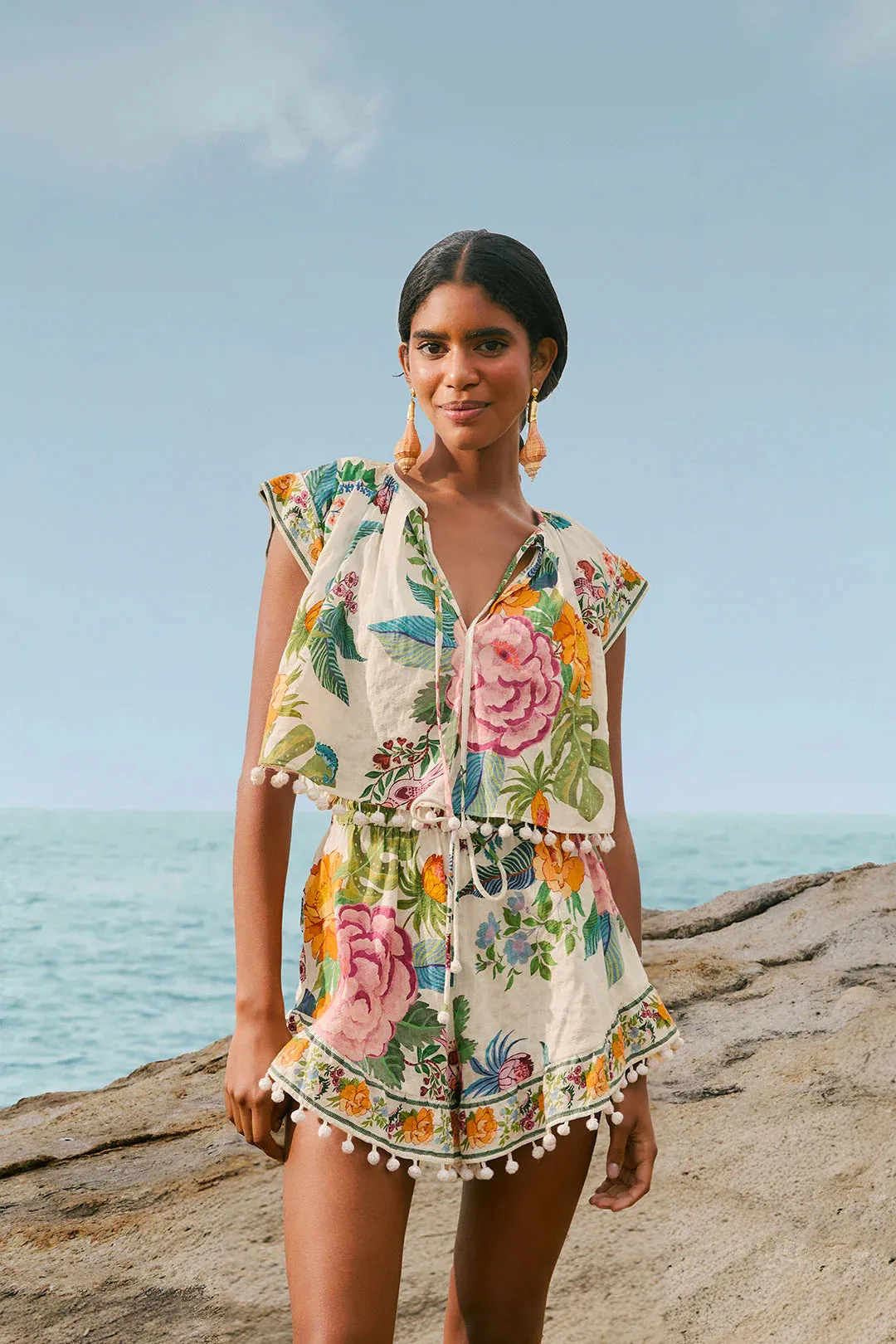 Off White Sweet Bloom Blouse sold by Sand Dollar product image thumbnail 4