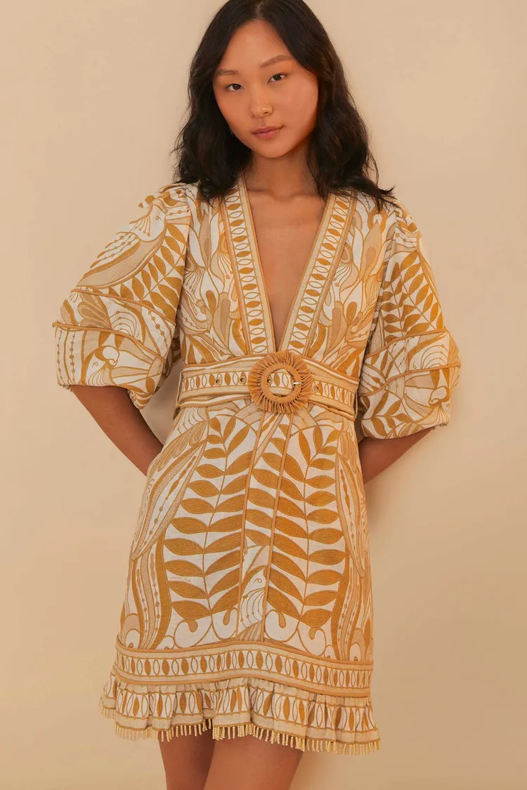 Lace Nature Mini Dress Short Sleeve Off-White sold by Sand Dollar product image thumbnail 2