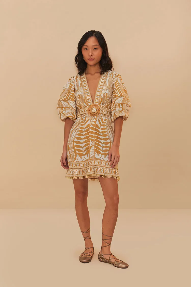 Lace Nature Mini Dress Short Sleeve Off-White sold by Sand Dollar product image thumbnail 5