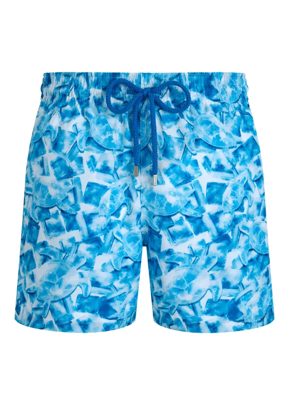 Men Swim Short Ultra Light-Packable Iced Turtles made by Vilebrequin