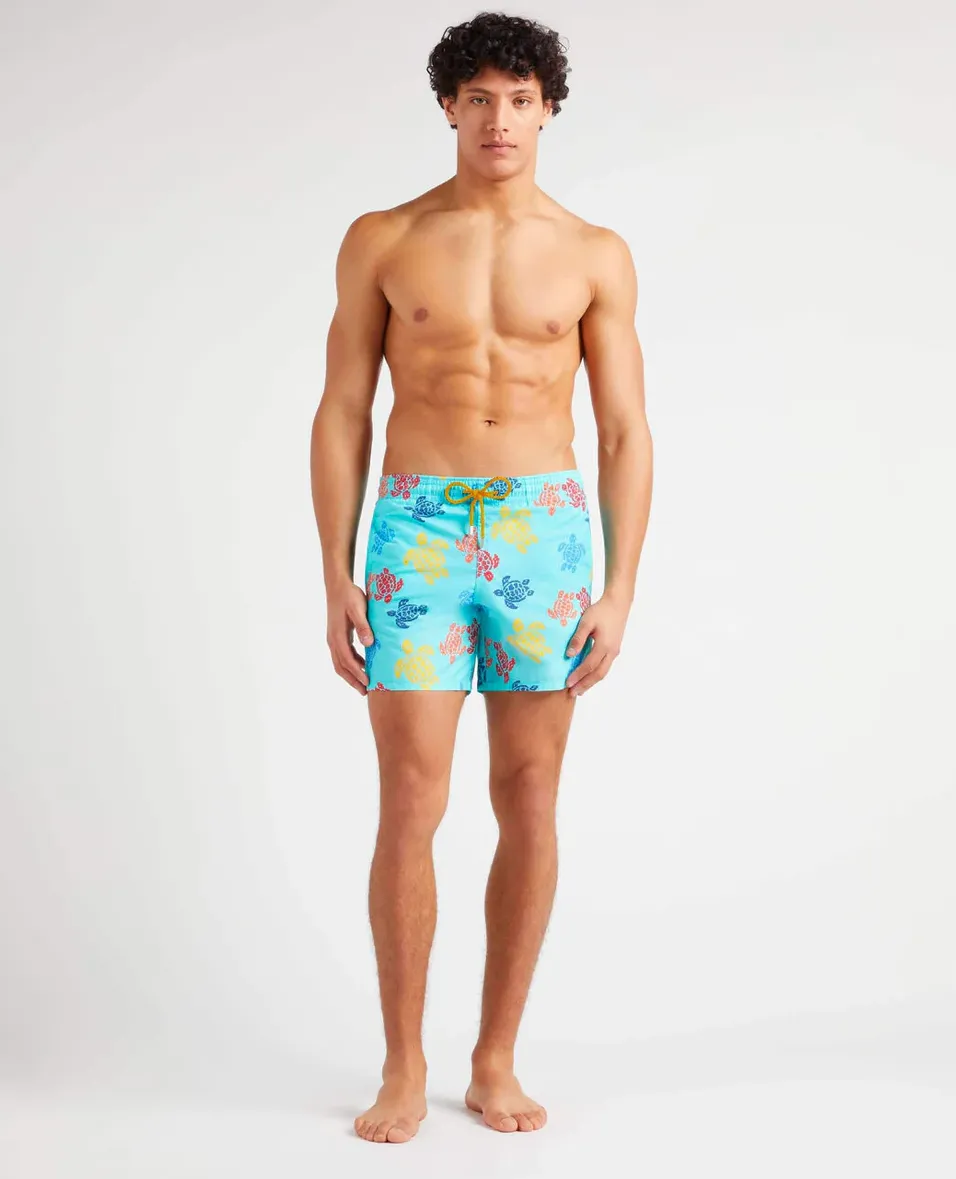 Men Swim Shorts Ronde Des Tortues Tricolor Aqua sold by Sand Dollar product image thumbnail 2