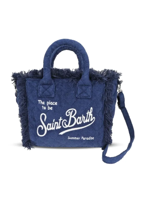 Colette Sponge Quilted Terry Navy Blue Bag made by MC2 Saint Barth