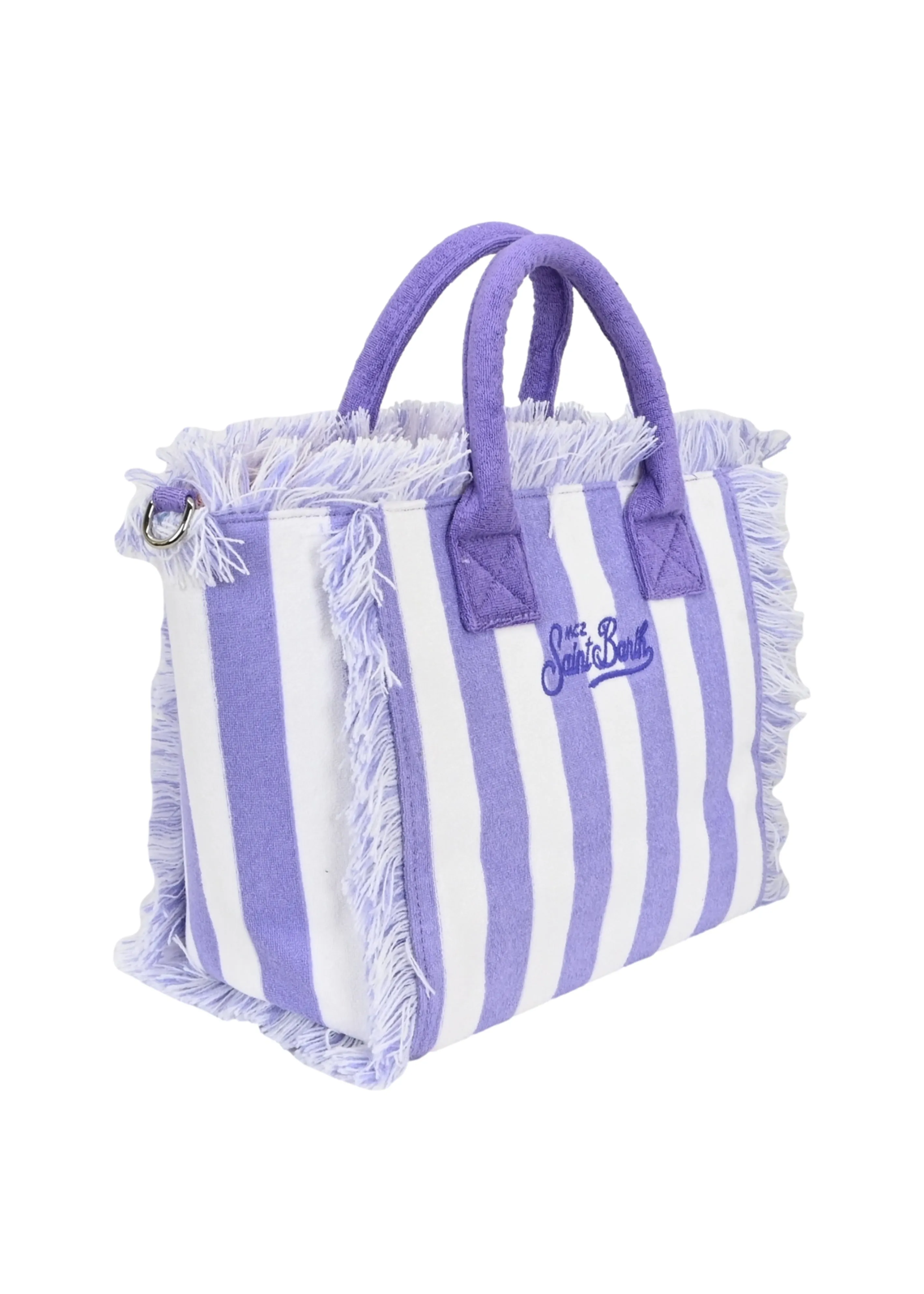 Colette Sponge Terry Stripes White & Purple Bag sold by Sand Dollar product image thumbnail 2