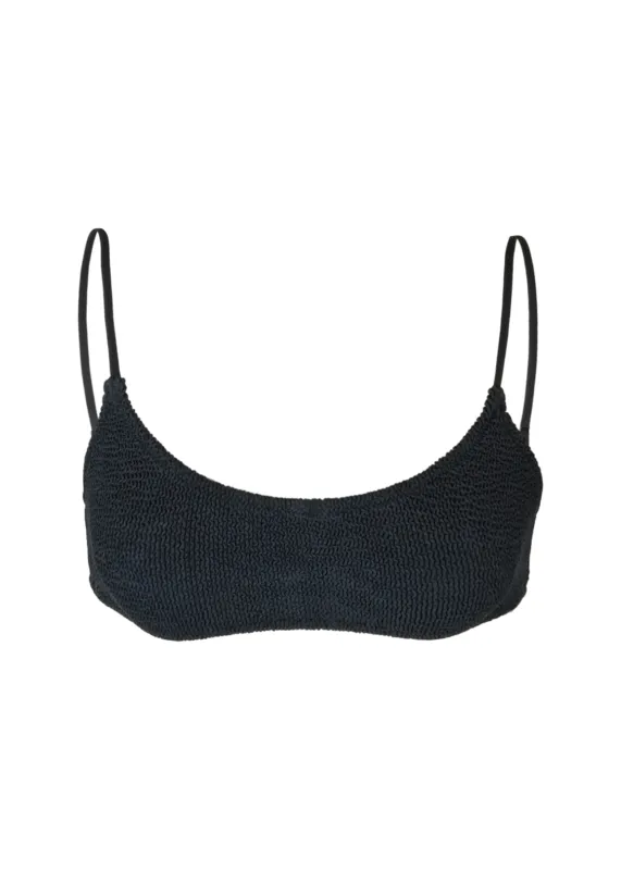 Judy Bralette Bikini Top Black made by MC2 Saint Barth
