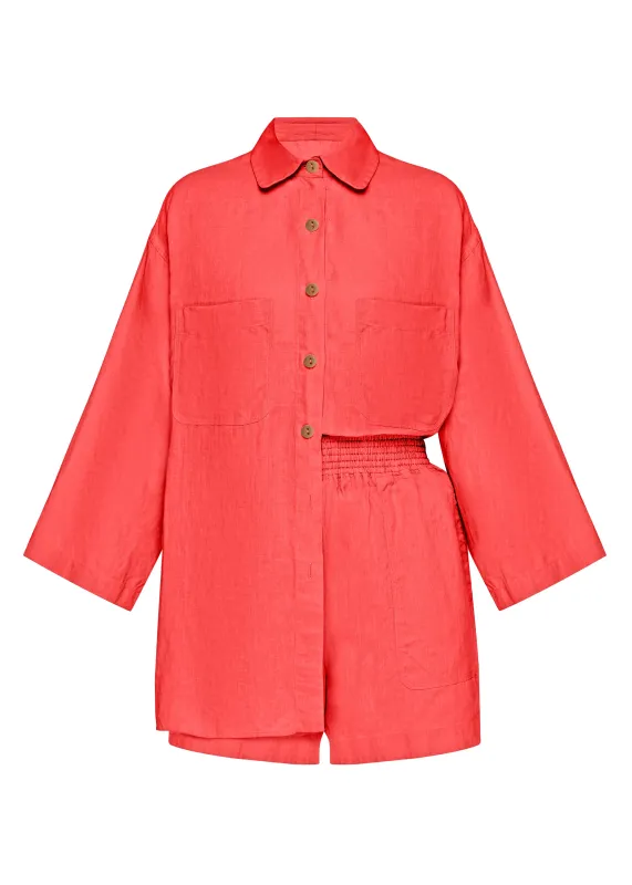 Top And Short Set Coral made by Sand Dollar