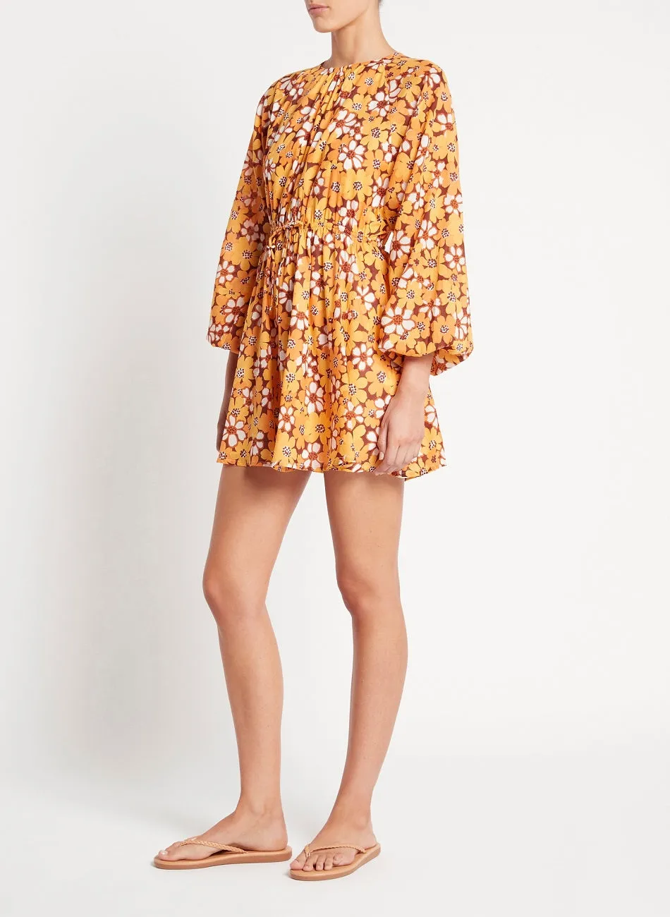 Orange Floral Printed Mini Dress sold by Sand Dollar product image thumbnail 3