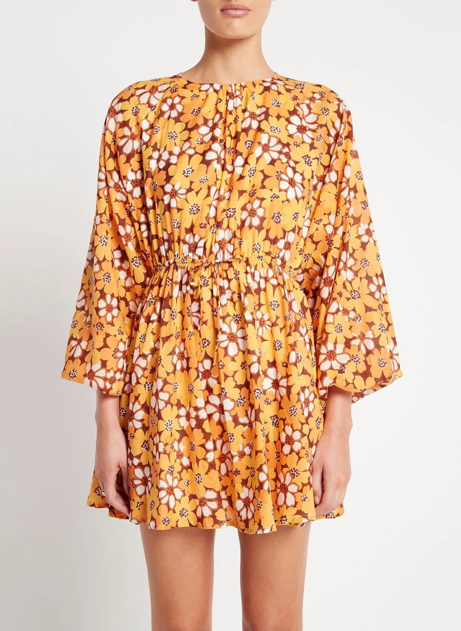Orange Floral Printed Mini Dress sold by Sand Dollar product image thumbnail 4