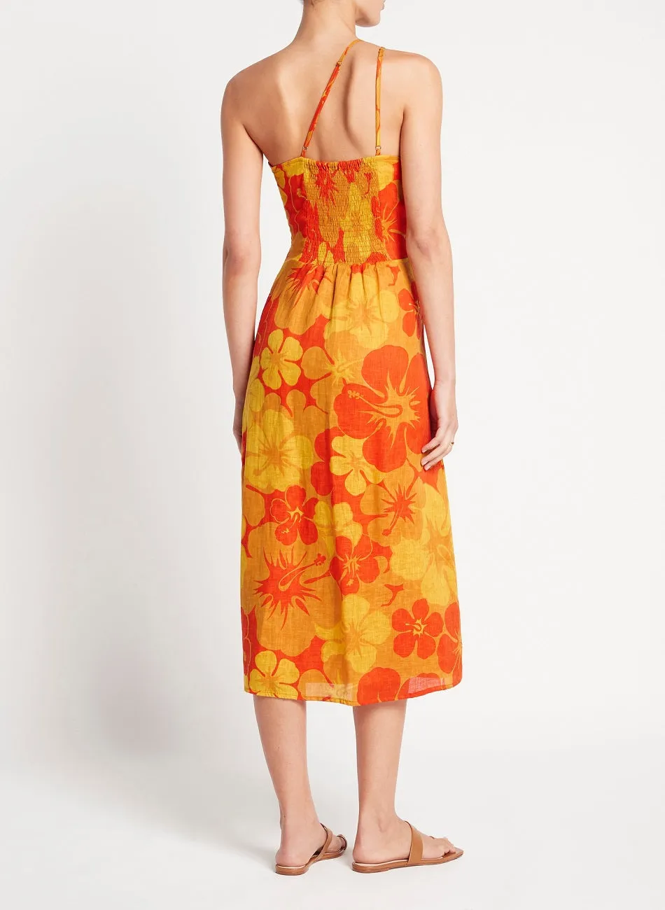 Orange One Shoulder Dress with Floral Print sold by Sand Dollar product image thumbnail 2