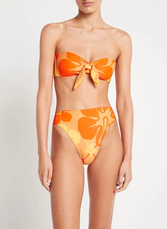 Floral Strapless Bikini Top made by Faithfull the Brand