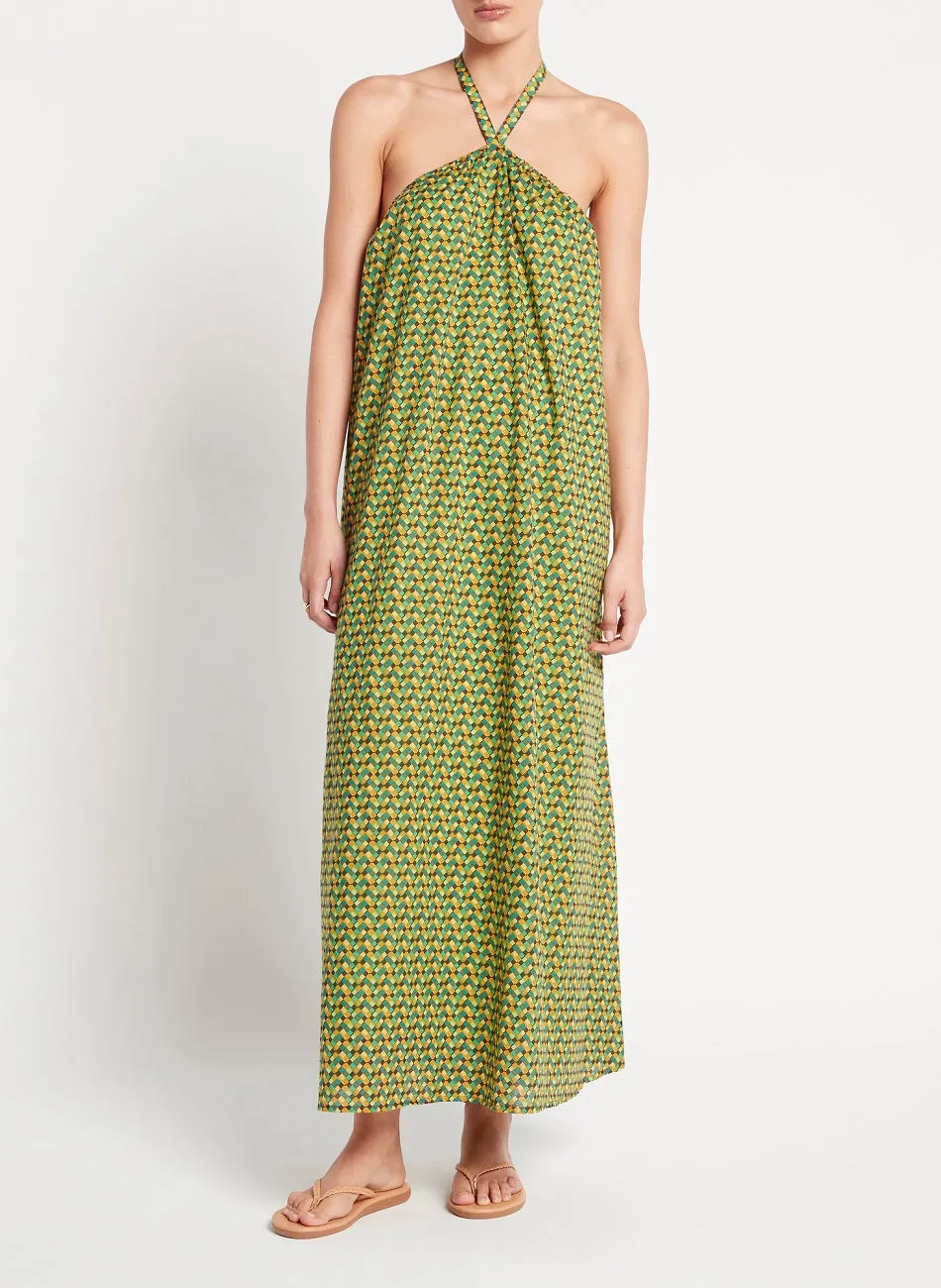 Halter Maxi Dress in Rio Print sold by Sand Dollar