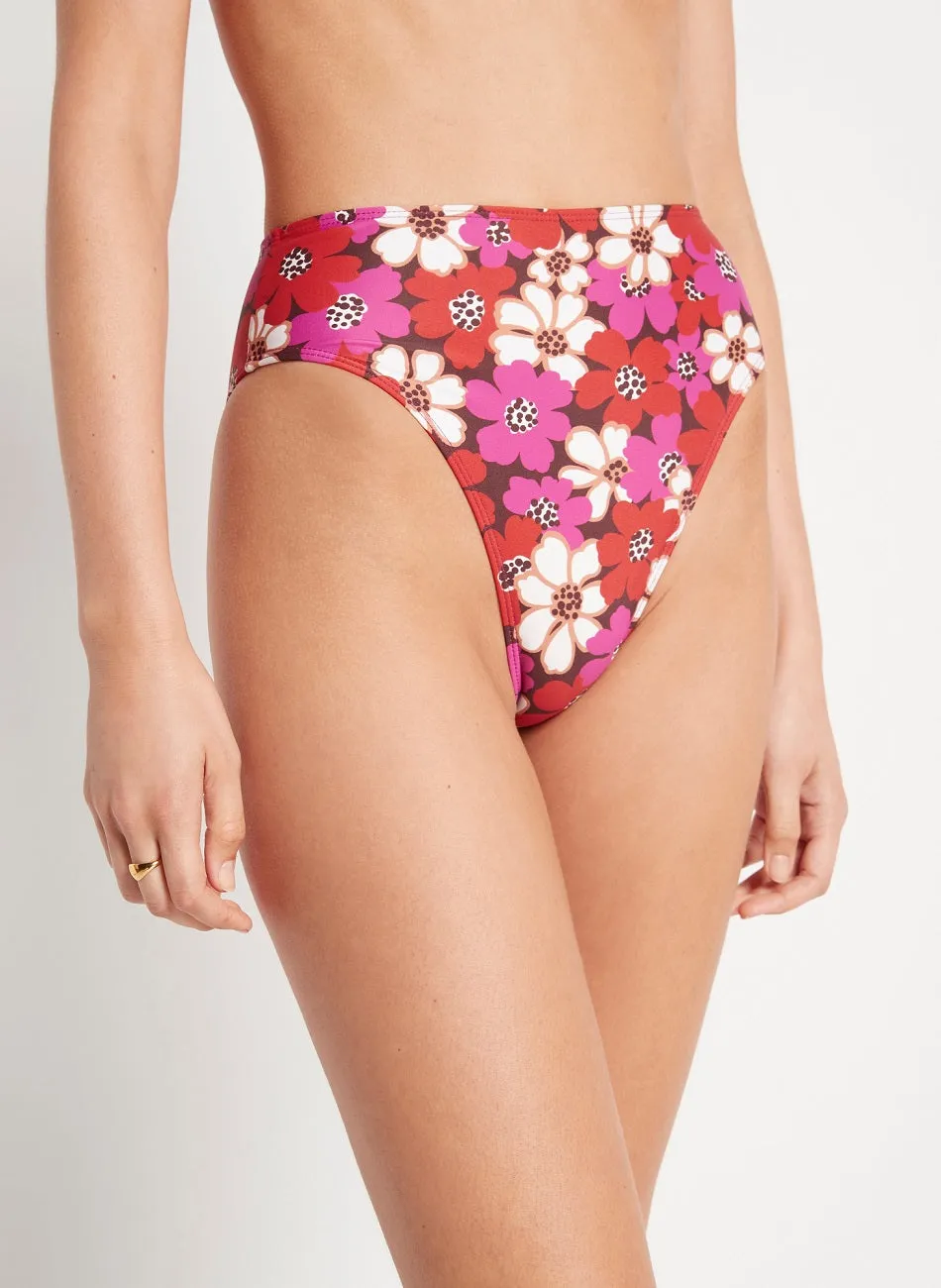 High Waisted Bikini Briefs with Floral Print sold by Sand Dollar