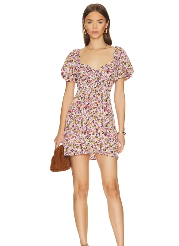 Elissa Mini Dress Cala Nika Floral made by Faithfull the Brand