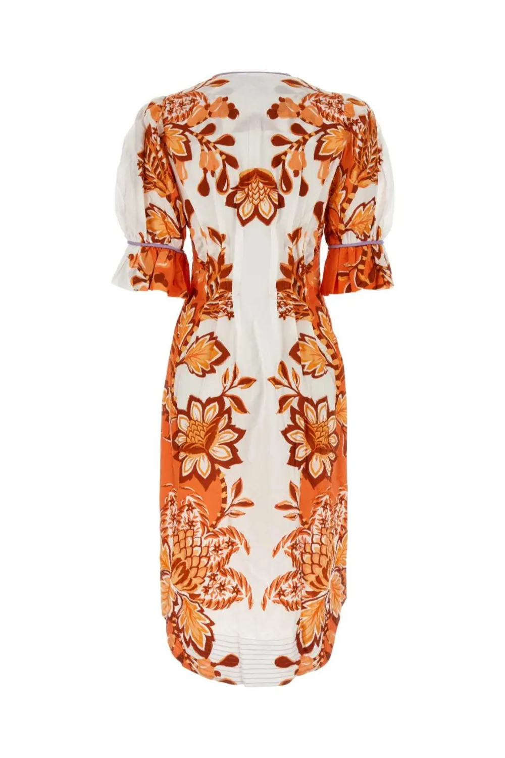 Aura Orange V Neckline Midi Dress sold by Sand Dollar product image thumbnail 3