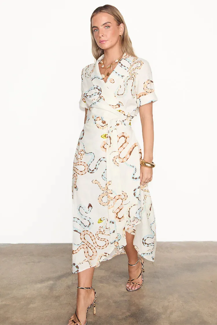 Cotton Linen Snake Brooklyn Dress sold by Sand Dollar product image thumbnail 2