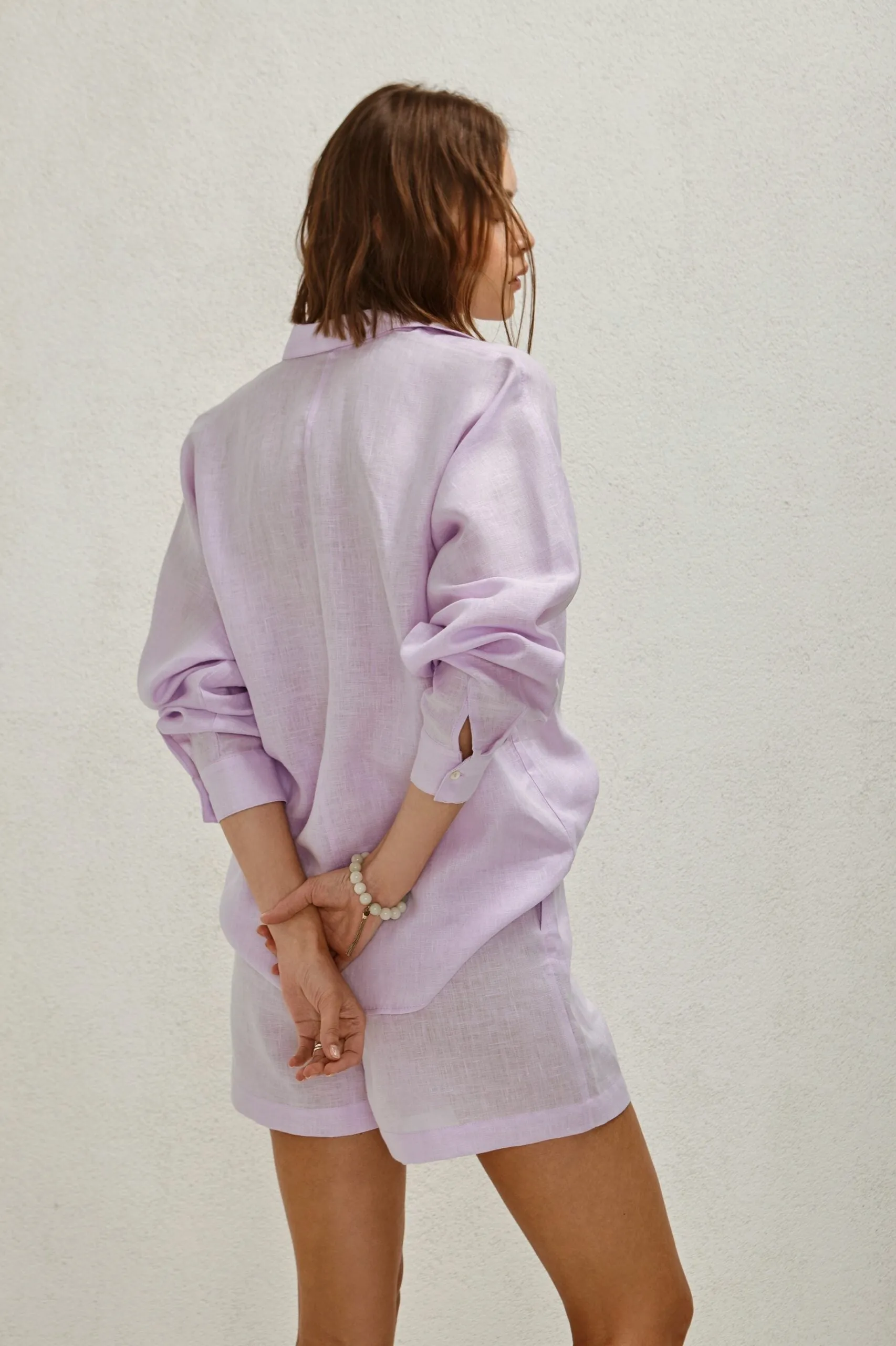 Light Purple Linen Shorts sold by Sand Dollar product image thumbnail 4