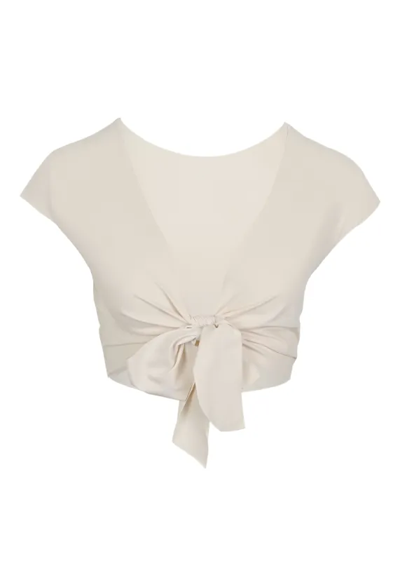 Tako Ivoire Wrap Crop Top sold by Sand Dollar
