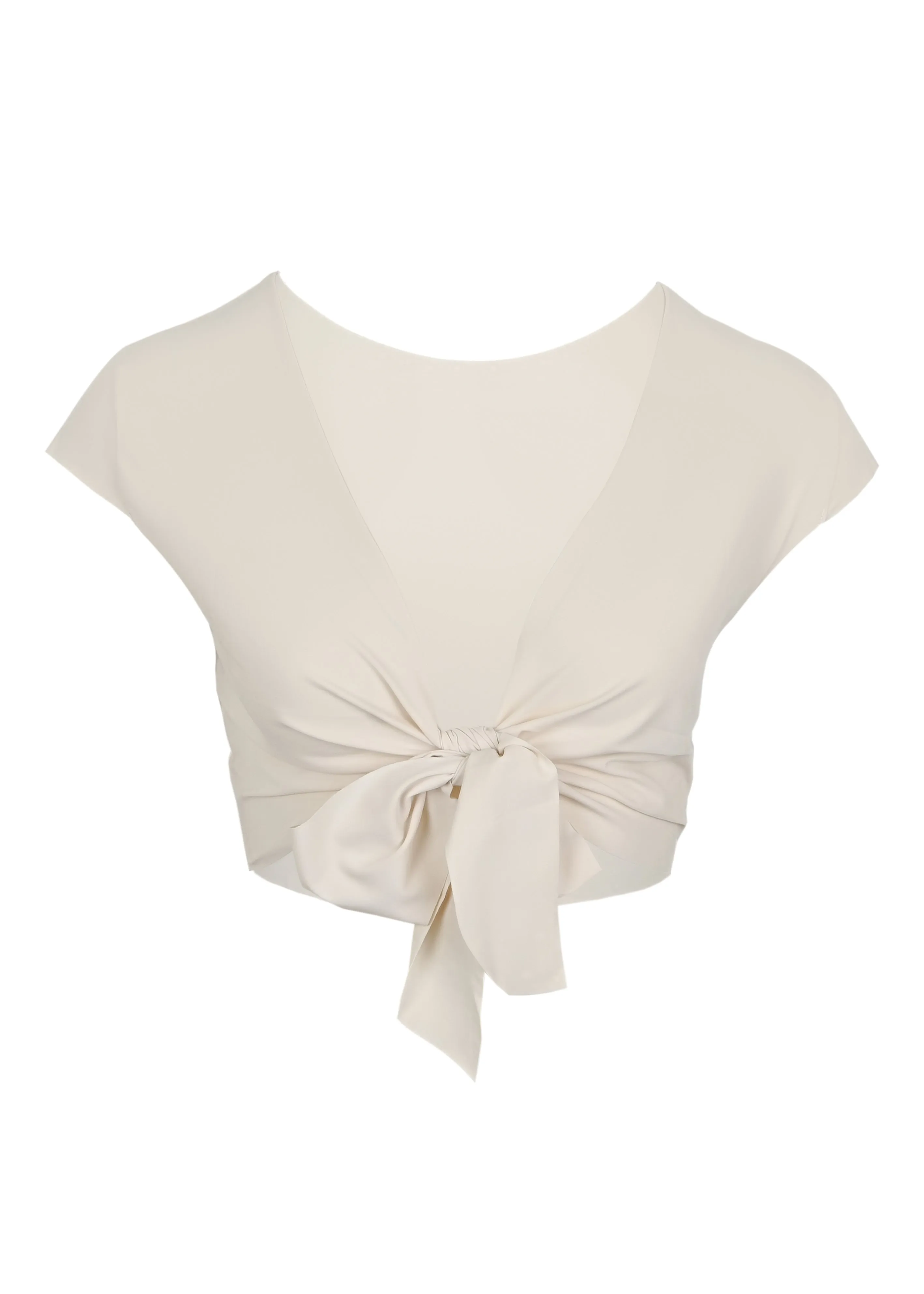 Tako Ivoire Wrap Crop Top sold by Sand Dollar