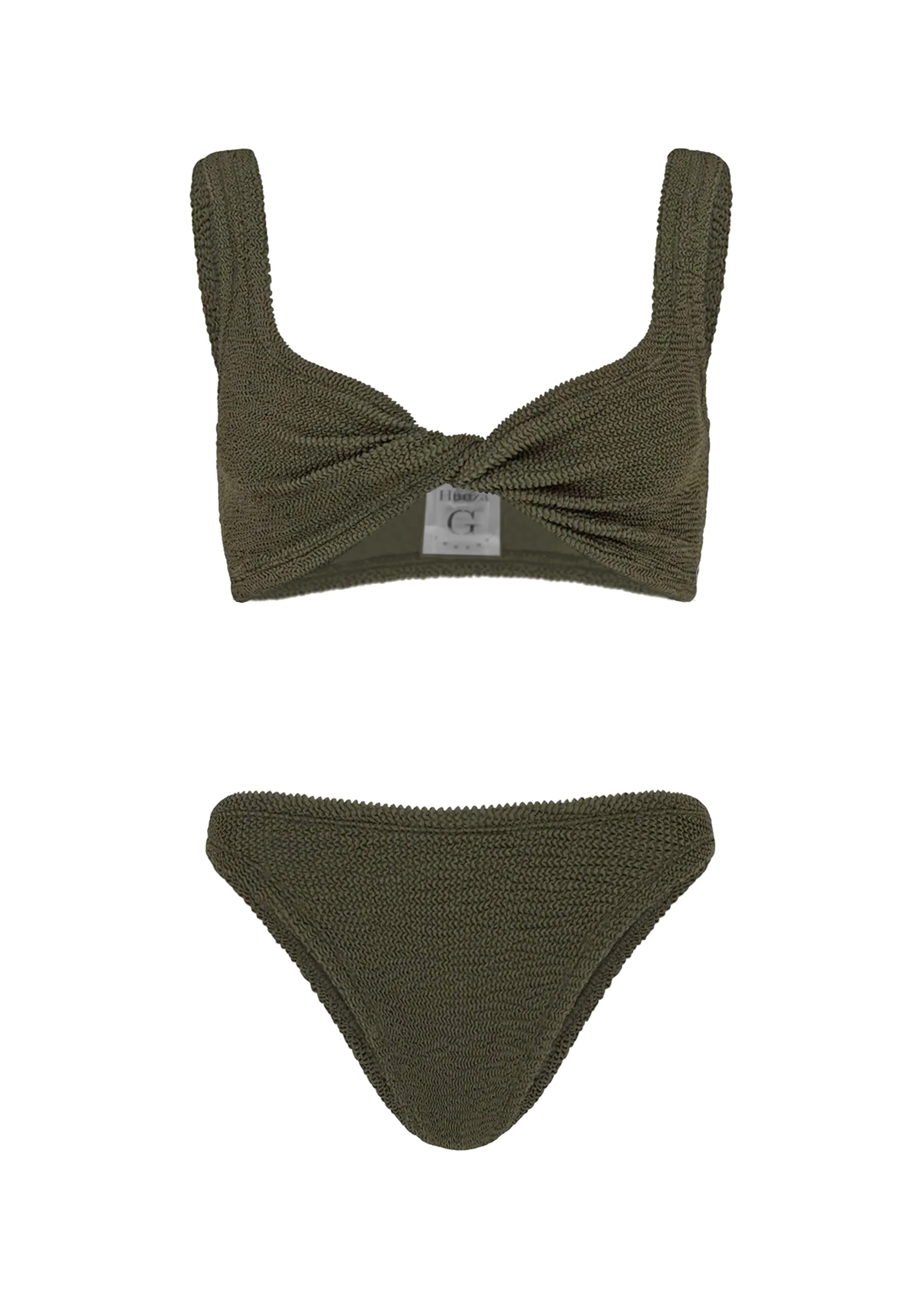 Coverage Juno Bikini Metallic Khaki sold by Sand Dollar