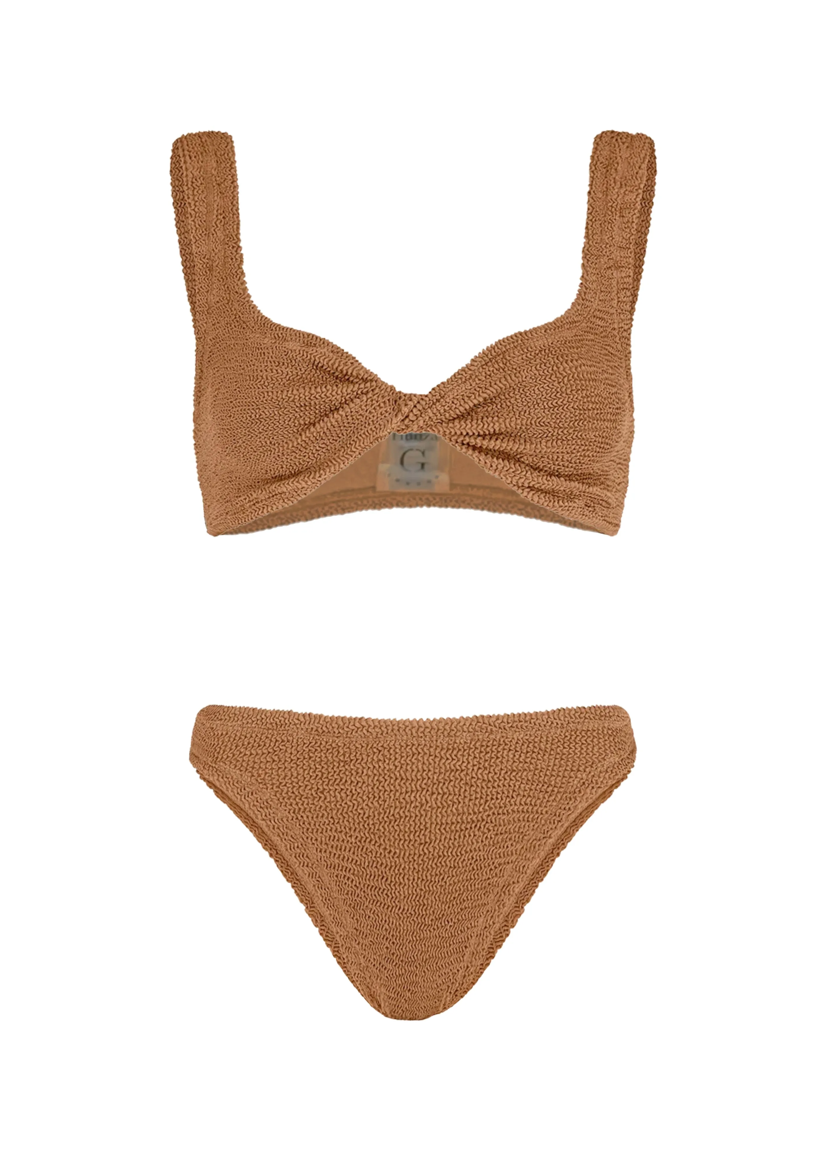 Coverage Juno Bikini Metallic Cocoa sold by Sand Dollar