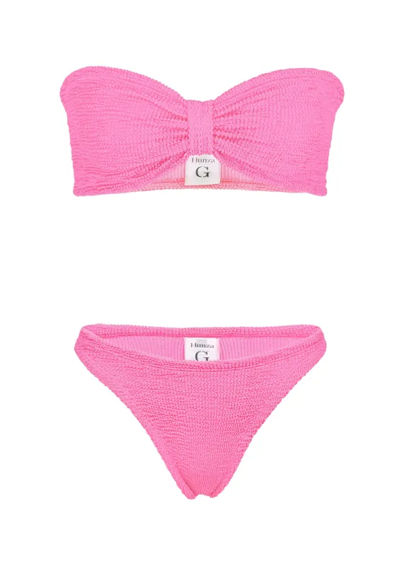 Coverage Jean Bikini Bubblegum made by Hunza G