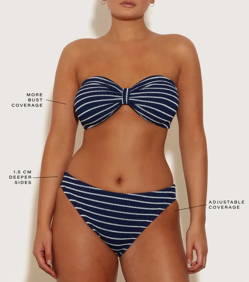 Coverage Jean Bikini Navy/White sold by Sand Dollar product image thumbnail 5