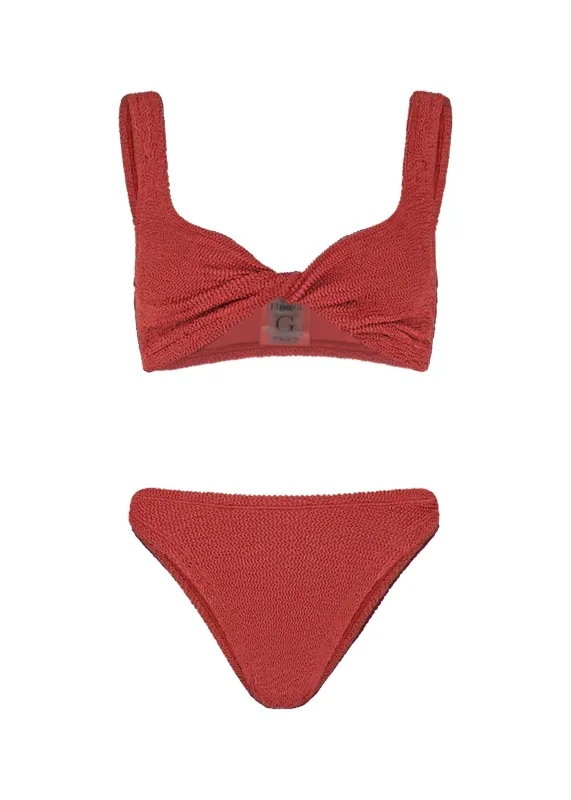 Coverage Juno Bikini Metallic Rosewood made by Hunza G