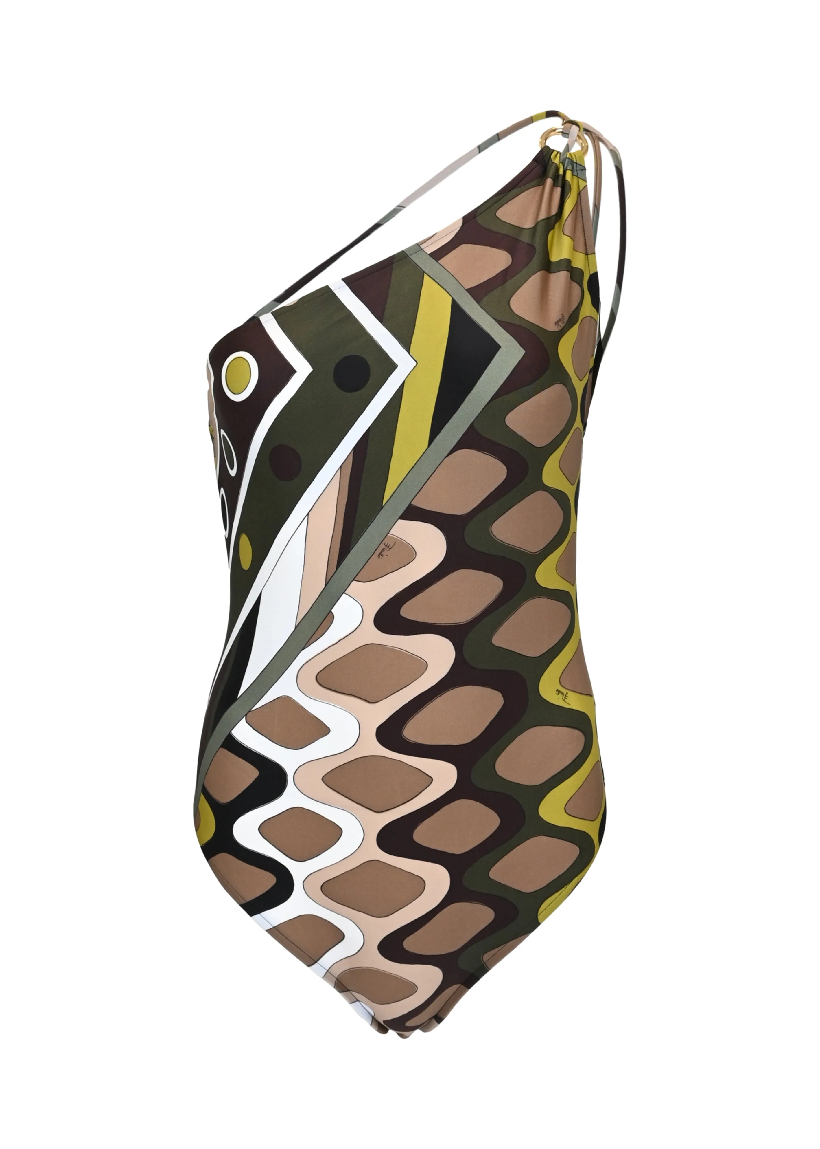 Khaki/Muschio One Piece Swimsuit Vivaro Print sold by Sand Dollar