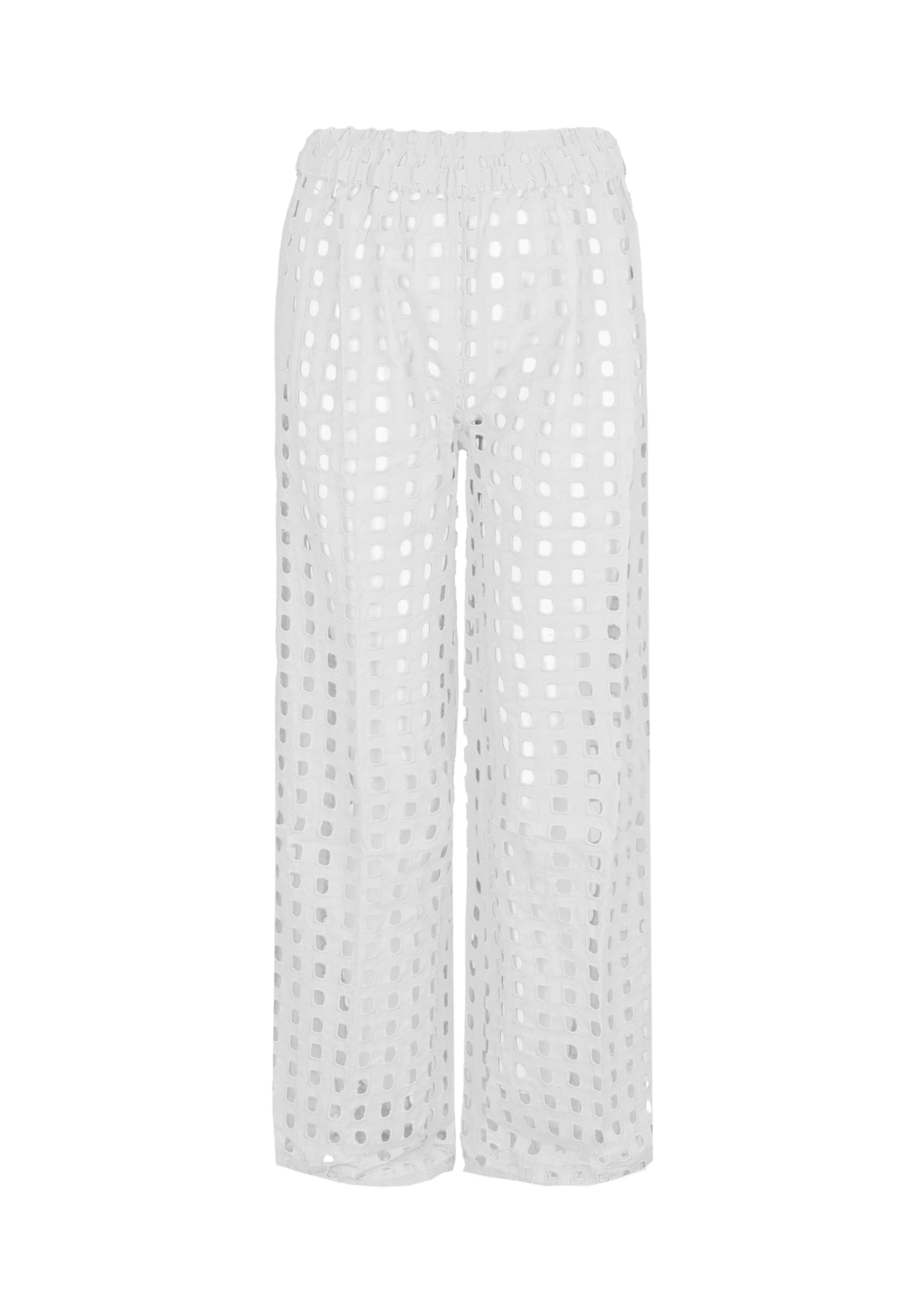 White Box Eyelet Pant sold by Sand Dollar