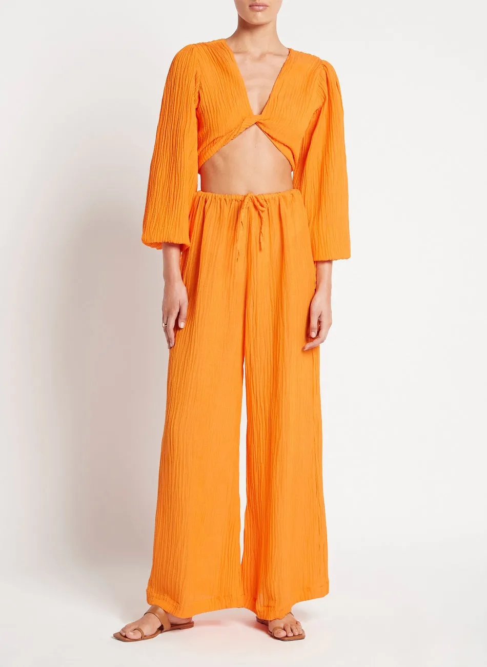 Orange Front Twist Crop Top sold by Sand Dollar product image thumbnail 3