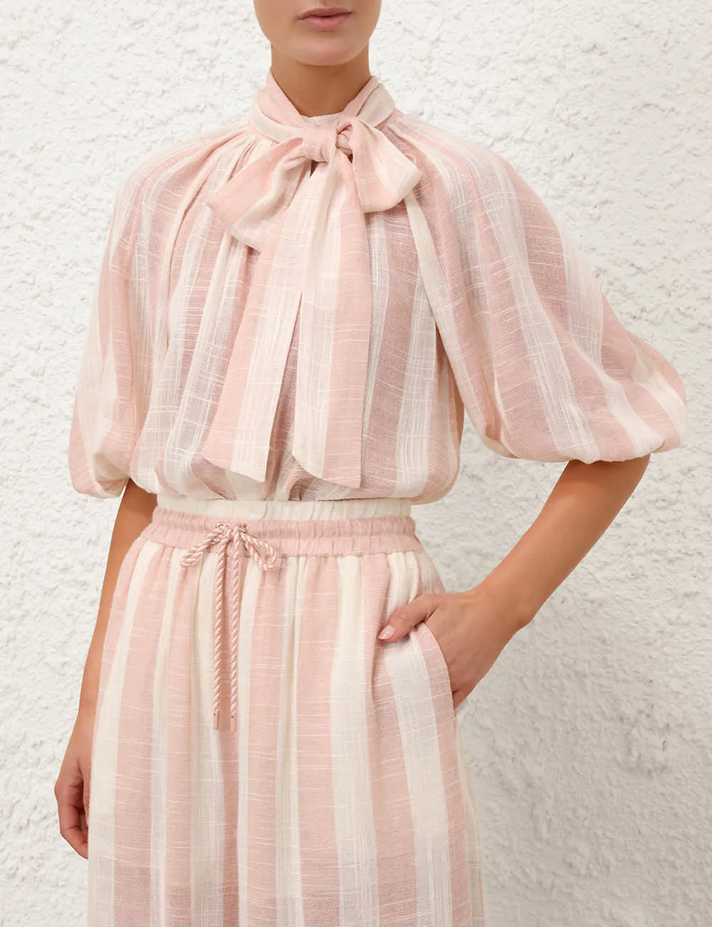 Acacia Wide Leg Pink Cream Stripe sold by Sand Dollar product image thumbnail 5