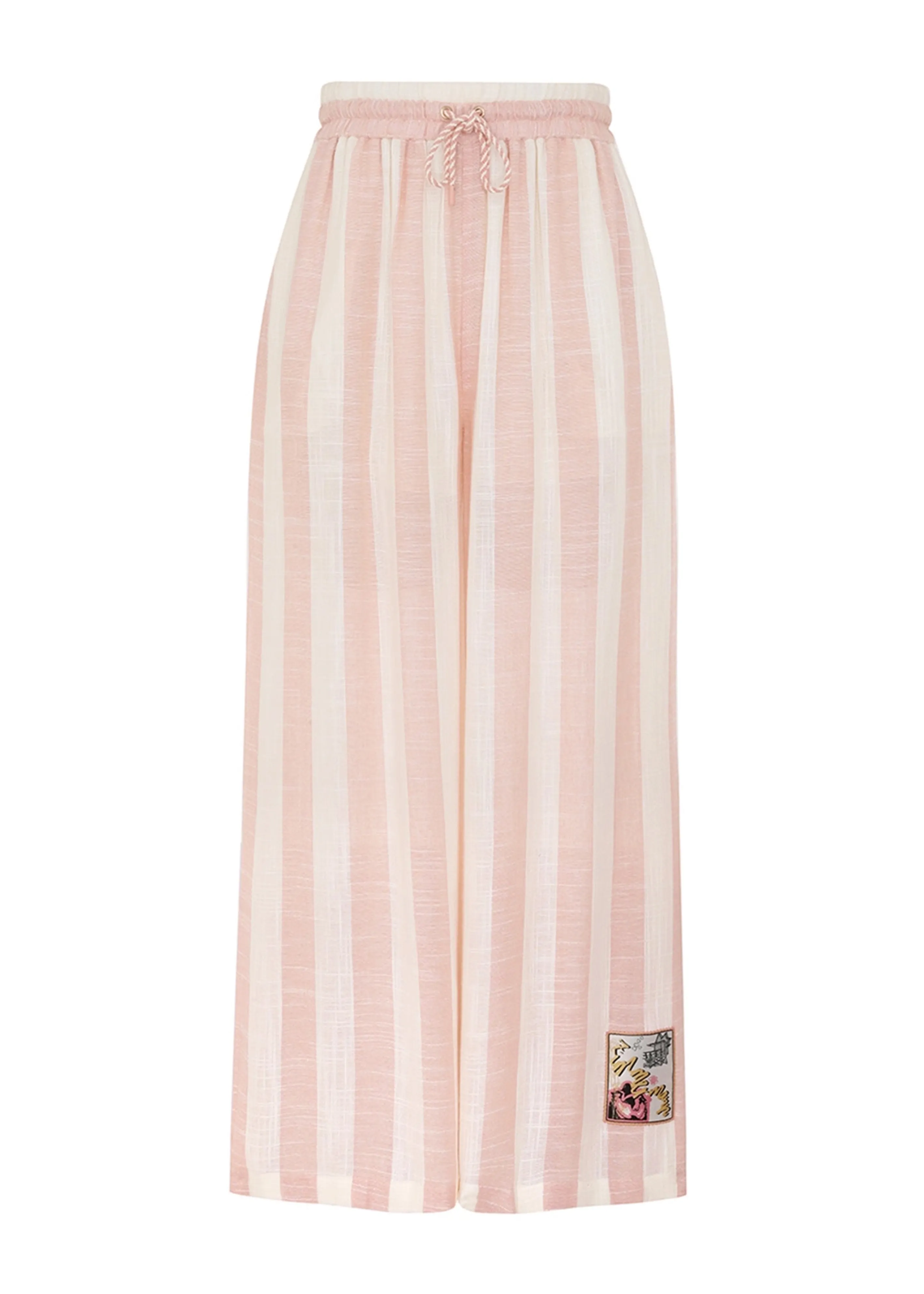 Acacia Wide Leg Pink Cream Stripe sold by Sand Dollar