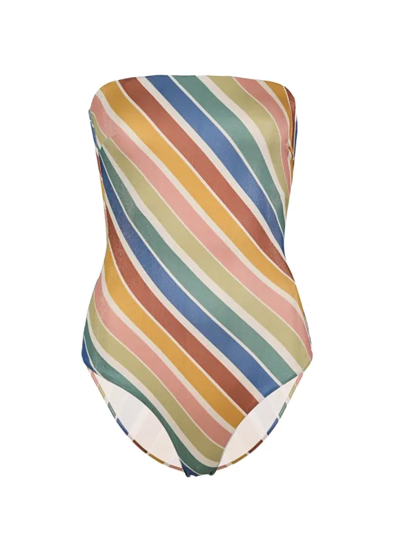 Everlee Metallic Stripe One Piece sold by Sand Dollar