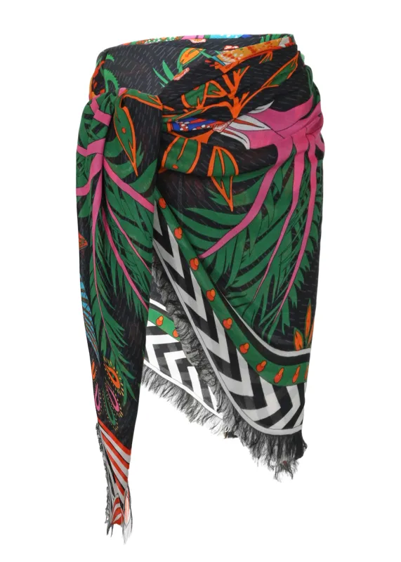 Magic India Scarf Noir made by Sand Dollar