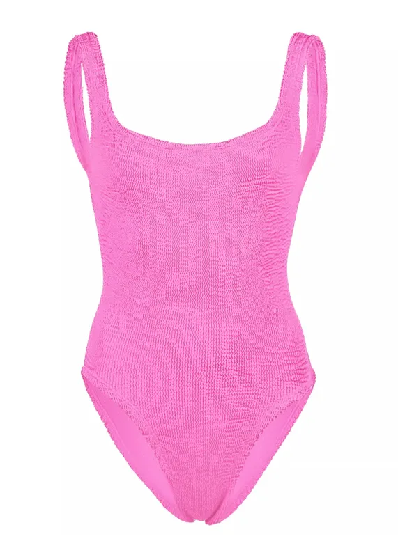Classic Square Neck Swim Candy Pink sold by Sand Dollar