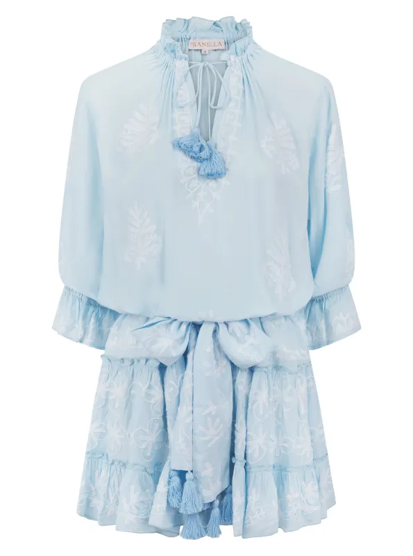 Sia Sky/Blue Mini Dress made by Sand Dollar