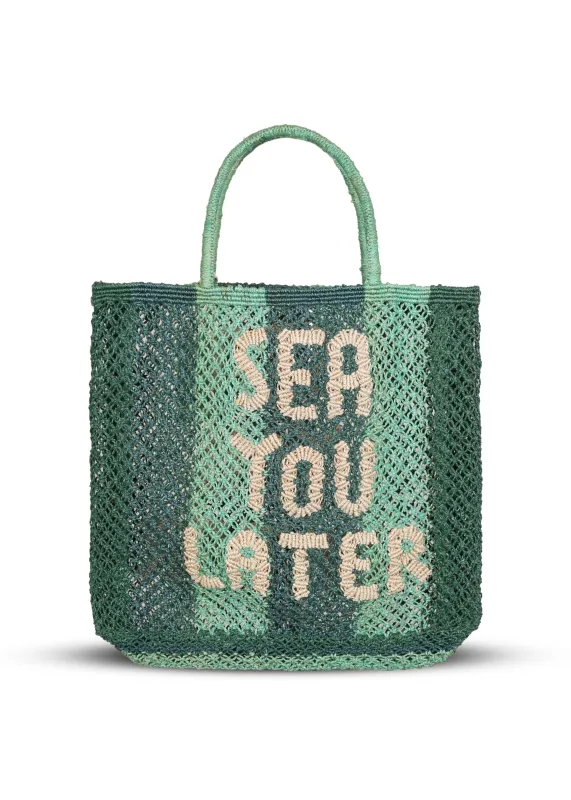 Sea You Later Jute Bag Green sold by Sand Dollar