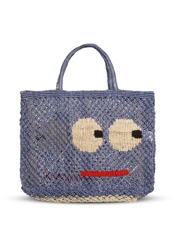 Big Eyes Jute Bag Pebble sold by Sand Dollar