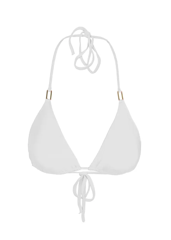 Cancun Triangle Bikini Top White sold by Sand Dollar
