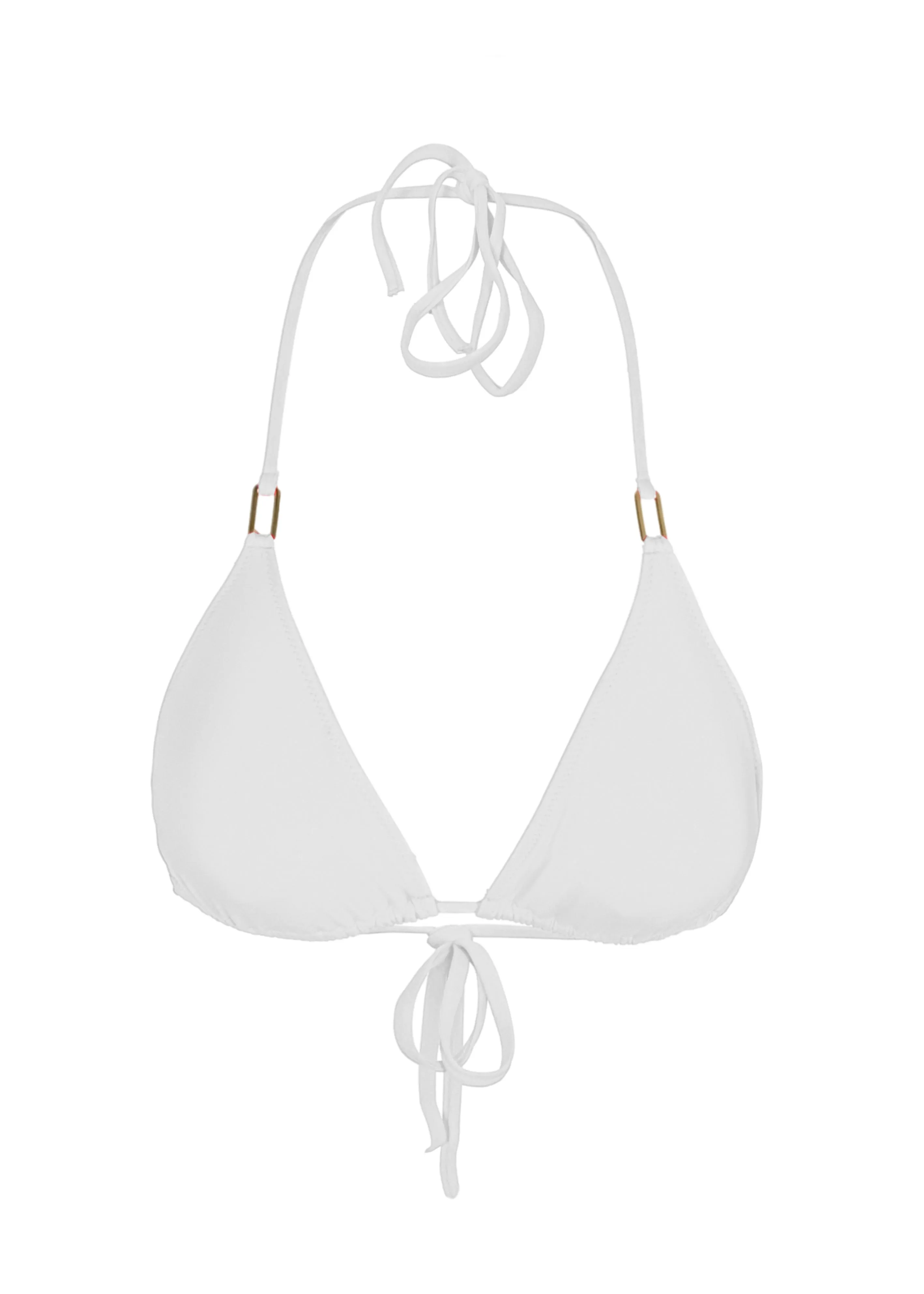 Cancun Triangle Bikini Top White sold by Sand Dollar