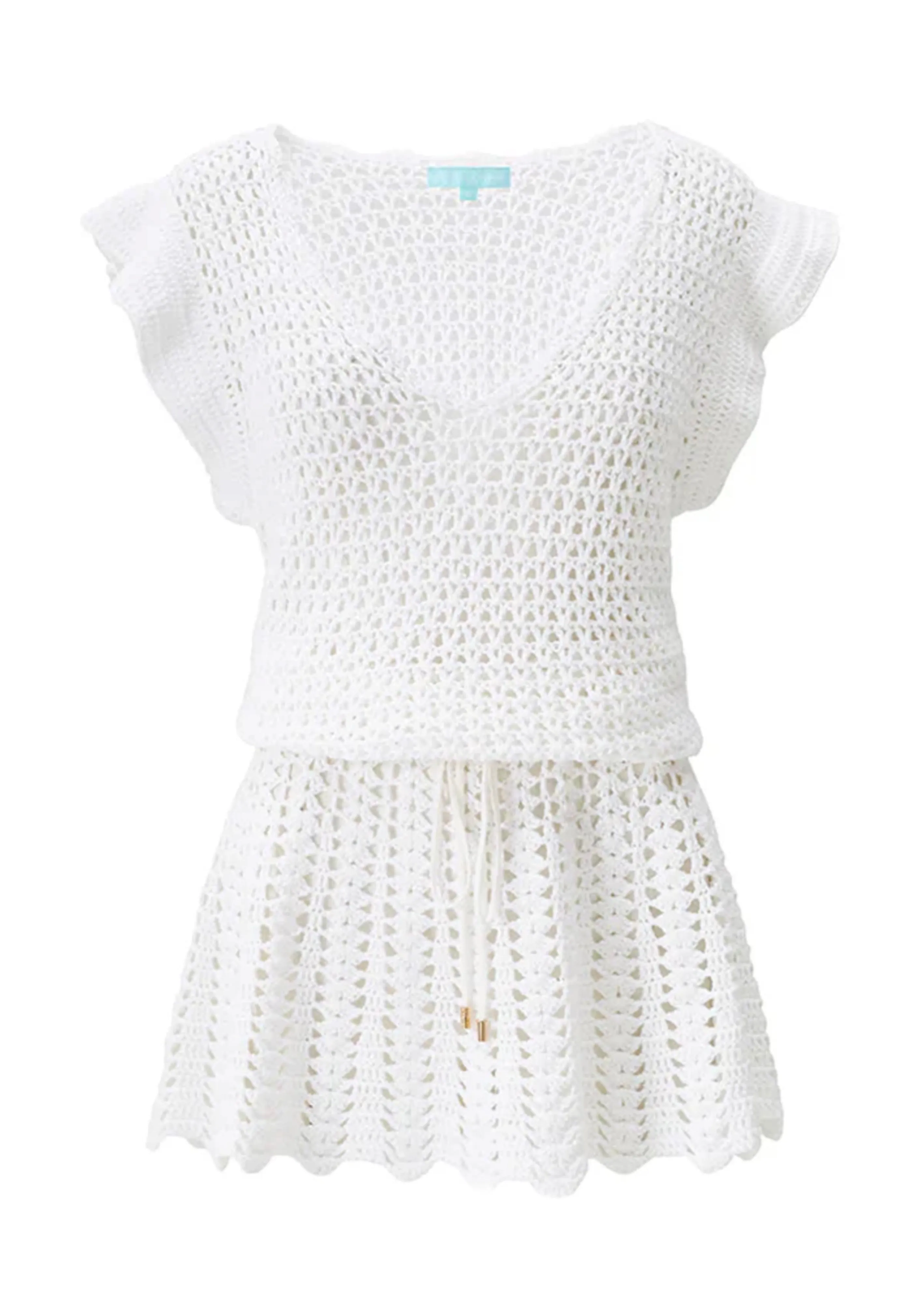 Annalise Short Crochet Dress White sold by Sand Dollar