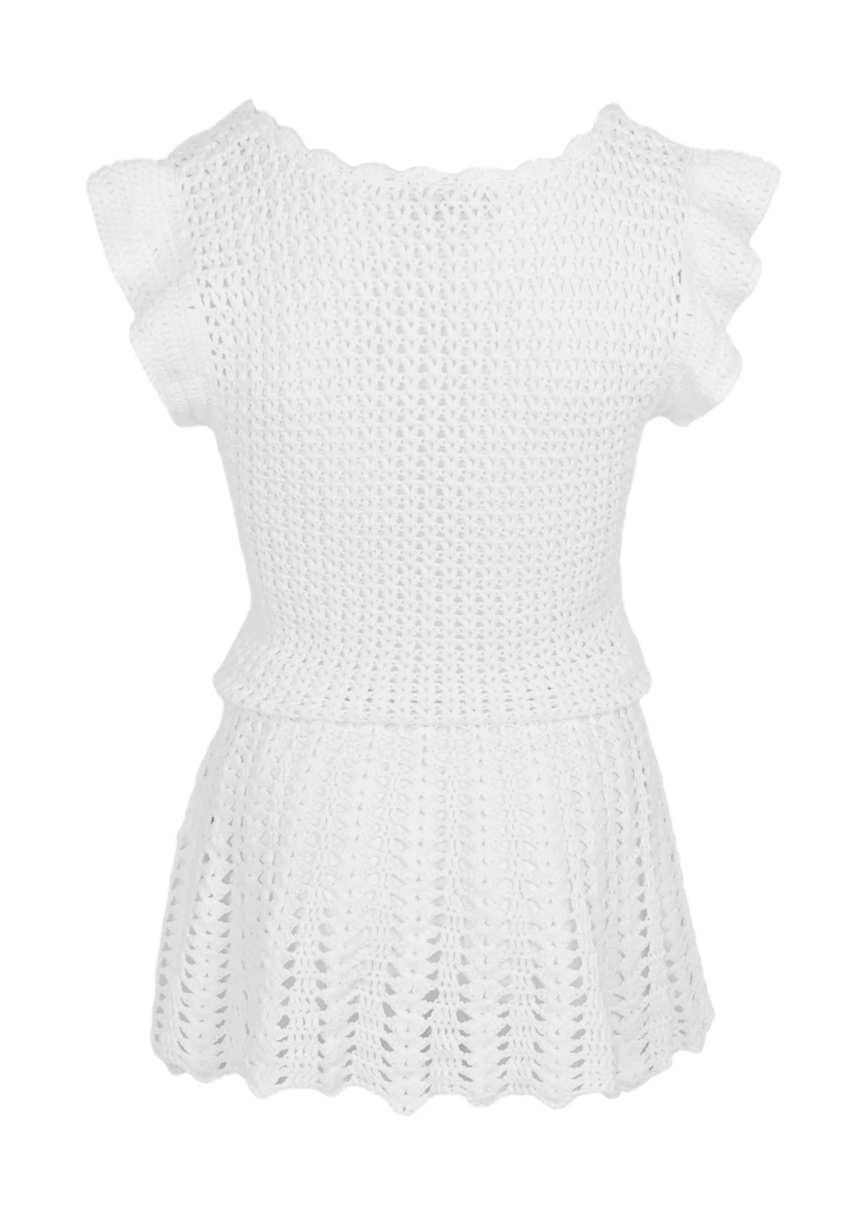 Annalise Short Crochet Dress White sold by Sand Dollar product image thumbnail 3