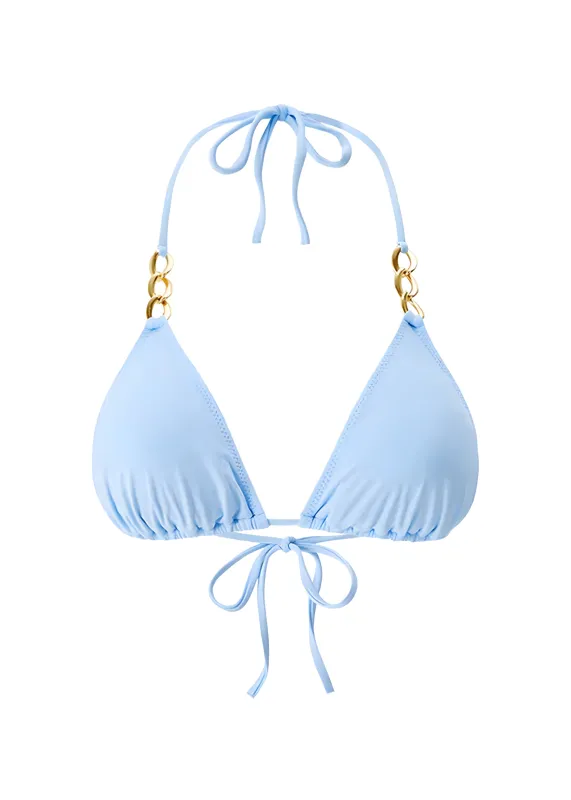 Gorda Bikini Top Dusty Blue sold by Sand Dollar